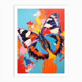 Pop Art Red Admiral Butterfly 1 Art Print