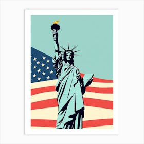 United States Of America Travel Illustration Art Print
