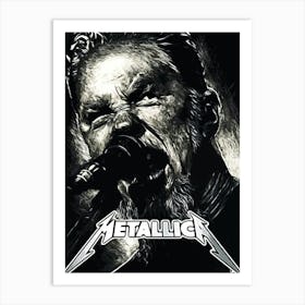 James Hetfield Metallichead band music  Art Print