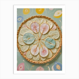 Pastel Flower Petal Banana Pie Art Print