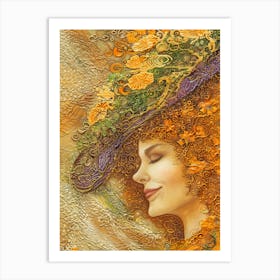 Woman In A Hat 68 Art Print