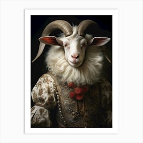 Horned Goat Art Print