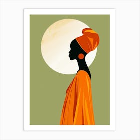 Silhouette Of African Woman 5 Art Print