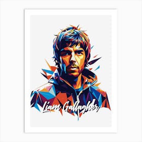 Oasis Liam Gallagher 04 Portrait Music Icon Style WPAP Pop Art Art Print