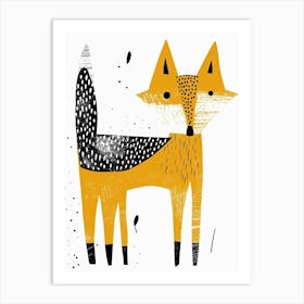 Yellow Coyote 1 Art Print