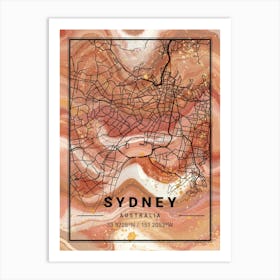 Sydney Map Art Print