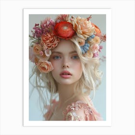 Flower Crown Art Print