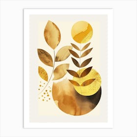 Golden Leaves 28 Art Print