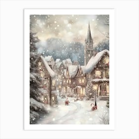 Christmas Village 4 Art Print