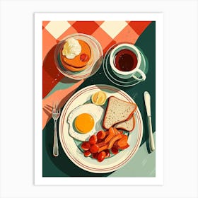 Art Deco Breakfast 1 Art Print