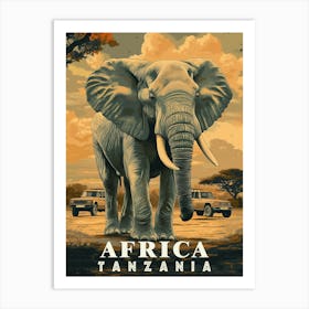 Vintage Tanzania: Safari Adventure Poster Art Print