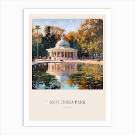 Battersea Park London United Kingdom 5 Vintage Cezanne Inspired Poster Art Print