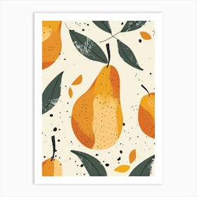 Pears Close Up Illustration 1 Art Print