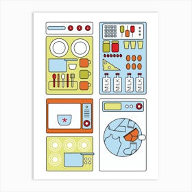 Pop White Goods Art Print