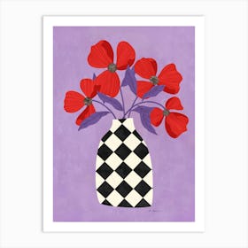 Poppies In A Vase Art Print