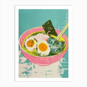 Ramen Duotone Silkscreen 3 Art Print