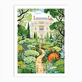 Hidcote Manor Gardens Uk Modern Illustration 2 Art Print