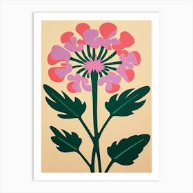 Cut Out Style Flower Art Agapanthus 2 Art Print