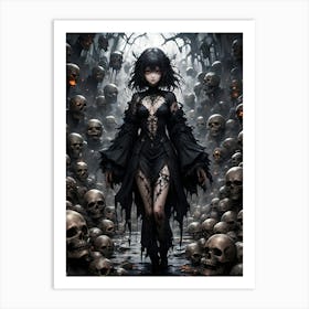 Scary Gorgeous Witch Art - Horror Poster #1 Art Print