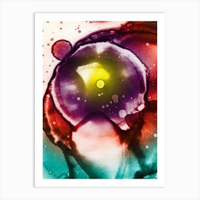 Watercolor Abstraction Modern Stain Art Art Print