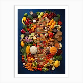 Of Fruits And Vegetables Art Print