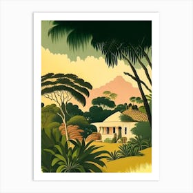 Ilot Gabriel Mauritius Rousseau Inspired Tropical Destination Art Print
