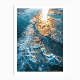 Sunrise Over Ice Floes Art Print