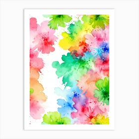 Watercolor Flowers Seamless Pattern 2 Art Print