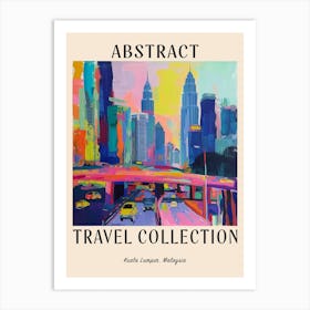 Abstract Travel Collection Poster Kuala Lumpur Malaysia 4 Art Print