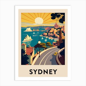 Sydney 4 Vintage Travel Poster Art Print