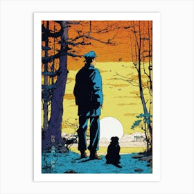 Man And His Dog Art Print