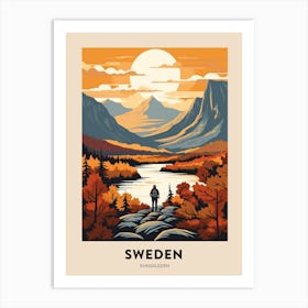 Kungsleden Sweden 3 Vintage Hiking Travel Poster Art Print