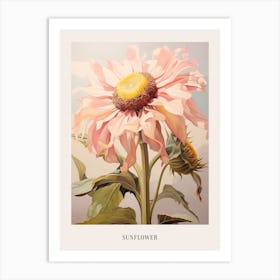 Floral Illustration Sunflower 1 Poster Art Print