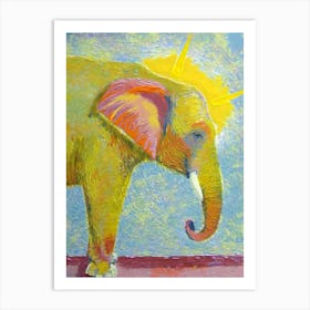 Elephant With Horns Art Print