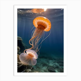 Jellyfish In The Ocean Art Print