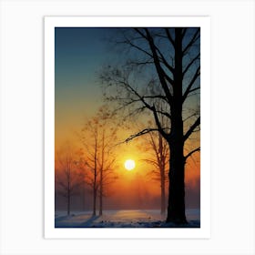 Sunrise In The Park Art Print