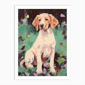 A Irish Setter Dog Painting, Impressionist 2 Art Print
