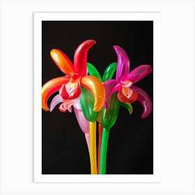 Bright Inflatable Flowers Monkey Orchid 3 Art Print