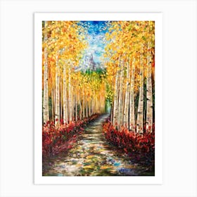 Nelly Creek Painting Of Uncompahgre National Forest Art Print