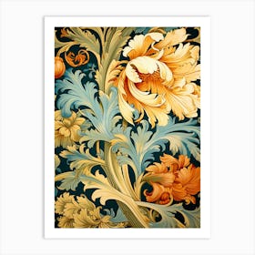 Floral Wallpaper 301 Art Print