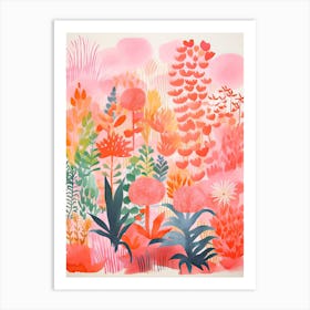 Nong Nooch Tropical Botanical Gardens Abstract Riso Style 4 Art Print