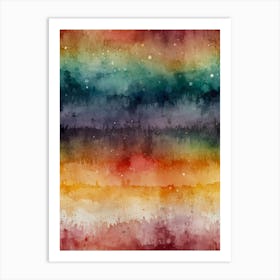 Watercolor Rainbow Sky Art Print