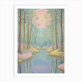 Forest In Soft Hues Art Print