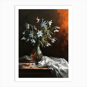 Baroque Floral Still Life Nigella 6 Art Print