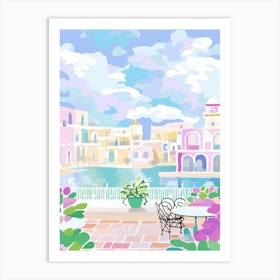 Brindisi, Italy Colourful View 1 Art Print