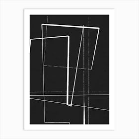 Angular Lines No 2 (Dark Grey) 1 Art Print