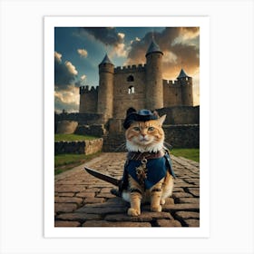 Cat In Medieval Costume Art Print