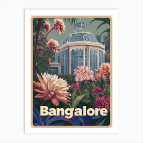 Aihrgdesign A Classic 1960s Travel Poster For Bangalore 1 Art Print