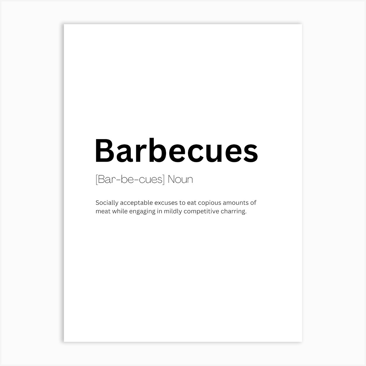 Barbecues Definition Meaning Art Print by Kaigozen