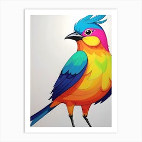 Colorful Bird-Reimagined 11 Art Print